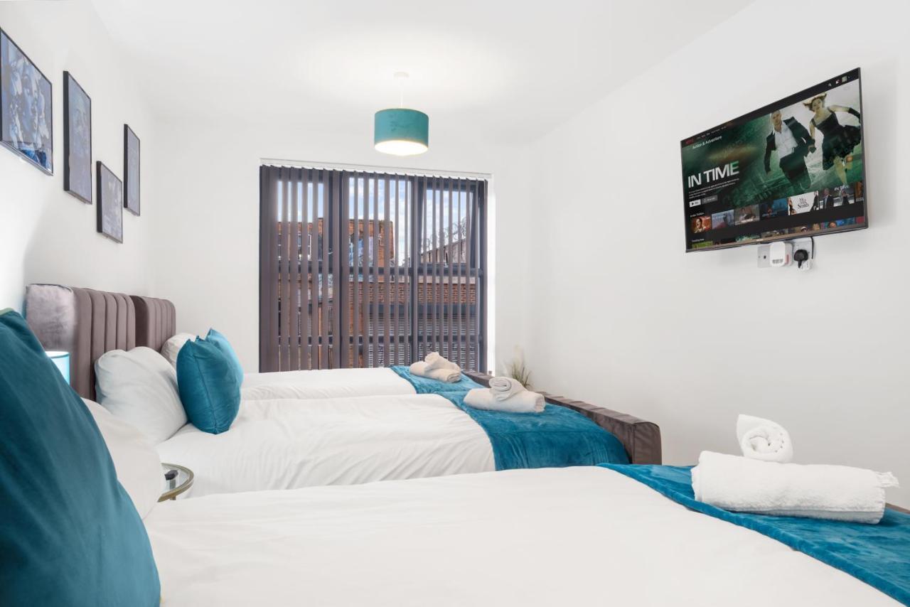 Ebra Stays - Choice Of 2 Or 3 Individual Beds - Luxury New Build Apartment ✪ City Centre, Digbeth ✓ Smart Tv'S & Large Corner Sofa - Birmingham Esterno foto